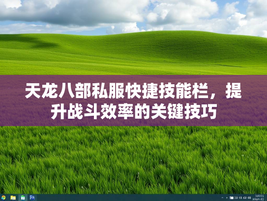 天龙八部私服快捷技能栏，提升战斗效率的关键技巧