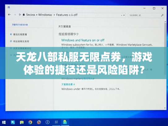 天龙八部私服无限点券，游戏体验的捷径还是风险陷阱？  第3张