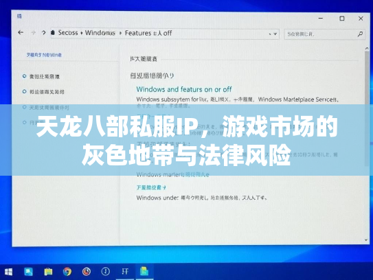 天龙八部私服IP，游戏市场的灰色地带与法律风险