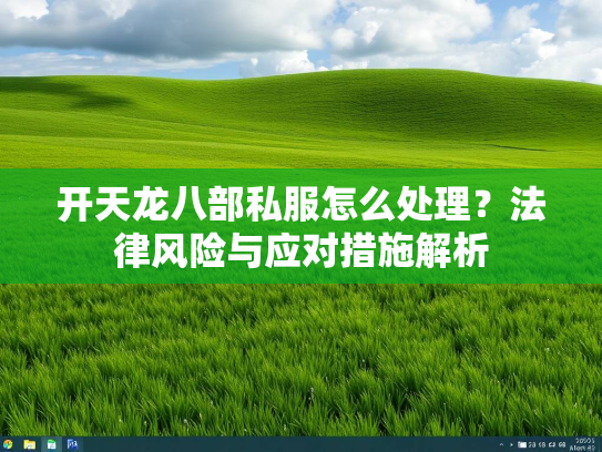 开天龙八部私服怎么处理？法律风险与应对措施解析  第3张