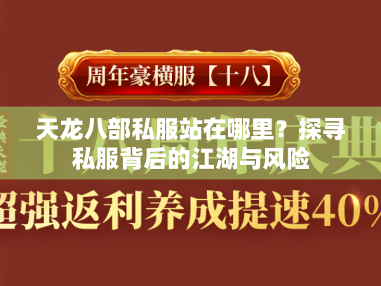 天龙八部私服站在哪里？探寻私服背后的江湖与风险  第1张