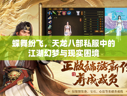蝶舞纷飞，天龙八部私服中的江湖幻梦与现实困境  第1张