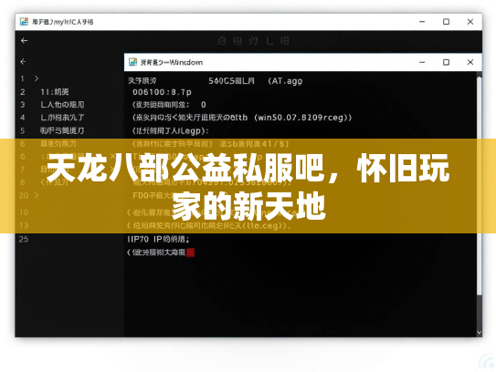 天龙八部公益私服吧，怀旧玩家的新天地  第1张