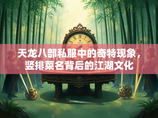 天龙八部私服中的奇特现象，竖排菜名背后的江湖文化  第4张