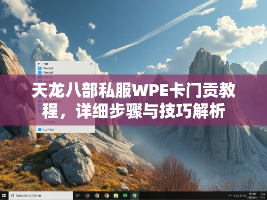 天龙八部私服WPE卡门贡教程，详细步骤与技巧解析  第1张