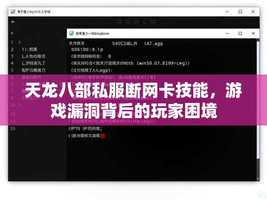 天龙八部私服断网卡技能，游戏漏洞背后的玩家困境  第2张