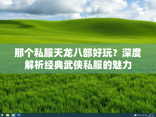 那个私服天龙八部好玩？深度解析经典武侠私服的魅力  第3张