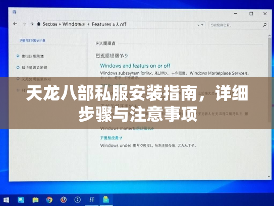 天龙八部私服安装指南，详细步骤与注意事项  第1张