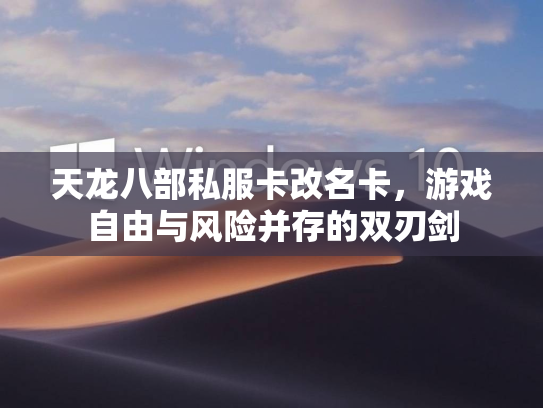 天龙八部私服卡改名卡，游戏自由与风险并存的双刃剑