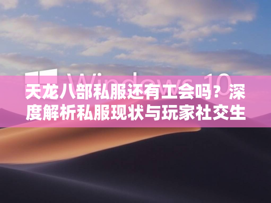 天龙八部私服还有工会吗？深度解析私服现状与玩家社交生态  第2张