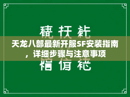 天龙八部最新开服SF安装指南，详细步骤与注意事项