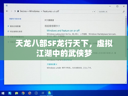 天龙八部SF龙行天下，虚拟江湖中的武侠梦