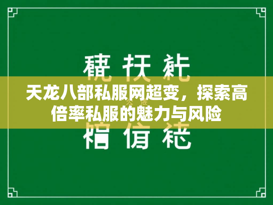 天龙八部私服网超变，探索高倍率私服的魅力与风险