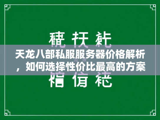 天龙八部私服服务器价格解析，如何选择性价比最高的方案？