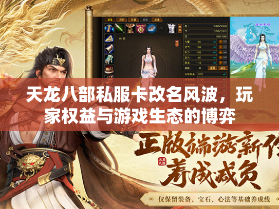 天龙八部私服卡改名风波，玩家权益与游戏生态的博弈