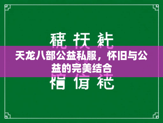 天龙八部公益私服，怀旧与公益的完美结合  第1张
