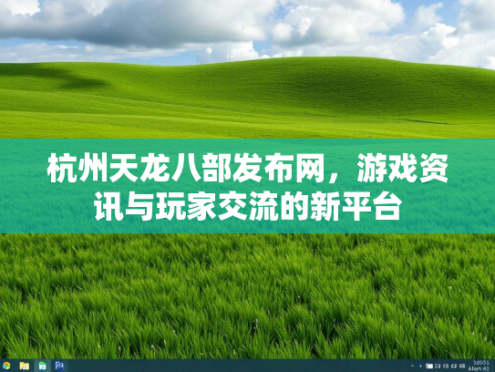 杭州天龙八部发布网，游戏资讯与玩家交流的新平台