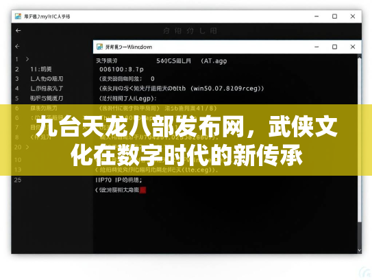 九台天龙八部发布网，武侠文化在数字时代的新传承